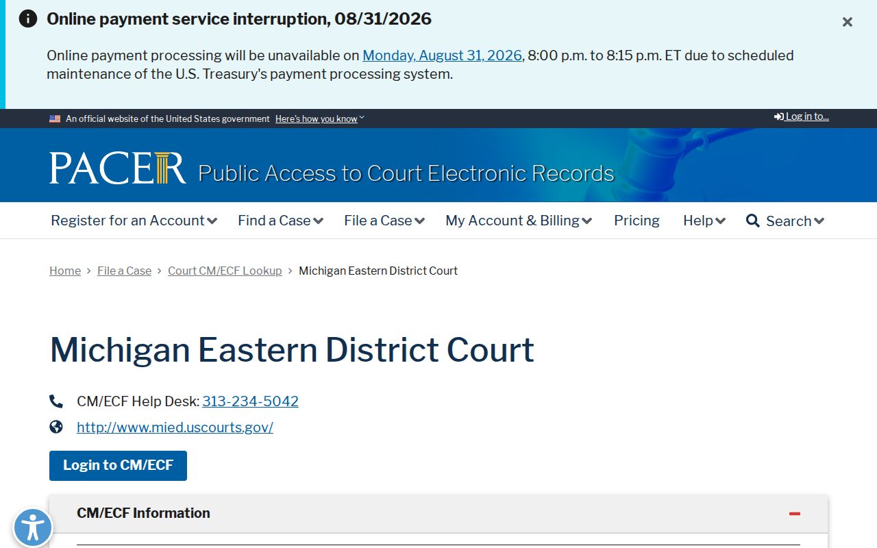 Isabella County court docket federal court lookup