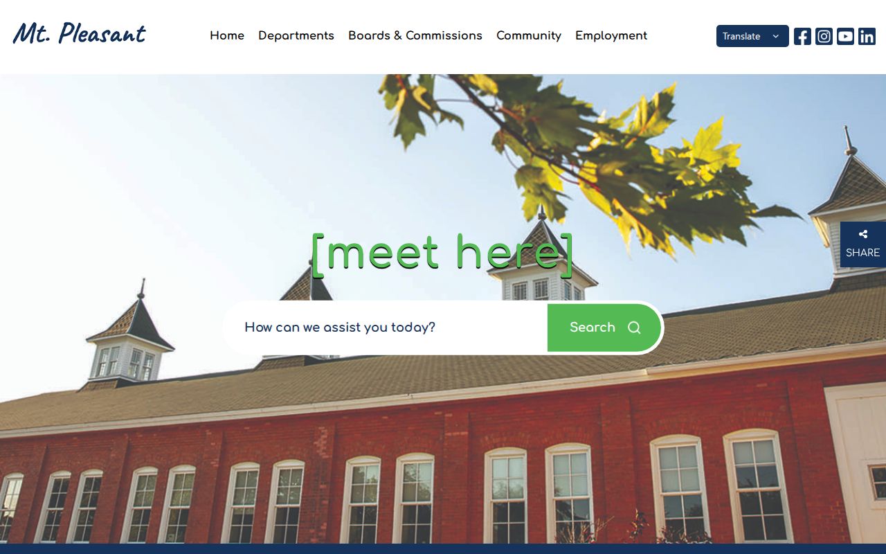 Mount Pleasant court records city hall context separate from Isabella County courthouse